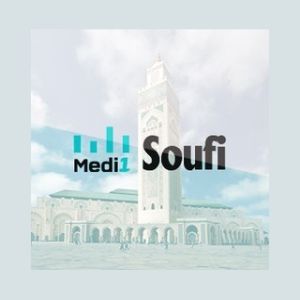 Logotipo de la emisora ​​de radio Medi 1 Soufi (ميدى1 سوفى)