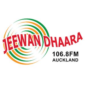 Logotipo de la emisora ​​de radio Jeewan Dhaara 106.8 FM