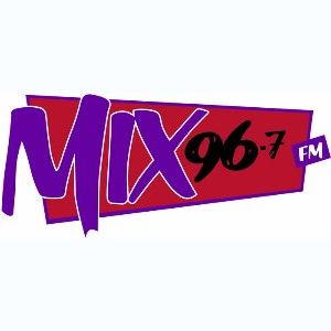 Logo of radio station KQZZ Mix 96.7 FM