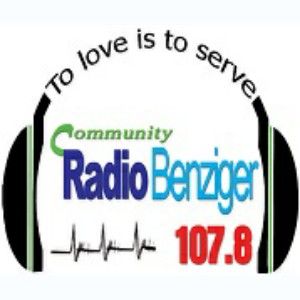 Logotipo de la emisora ​​de radio Community Radio Benziger 107.8 FM