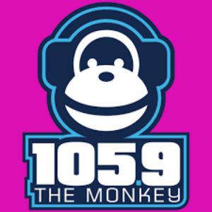 Logotipo de la emisora ​​de radio WXYK 105.9 The Monkey