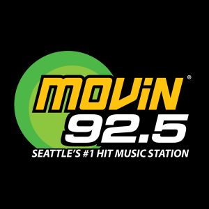 Logotipo de la emisora ​​de radio KQMV - Movin 92.5 FM