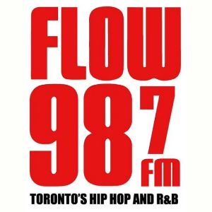 Logotipo de la emisora ​​de radio CKFG Flow 98.7 FM