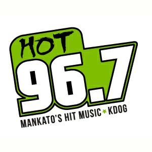 Logotipo de la emisora ​​de radio KDOG Hot 96.7 FM