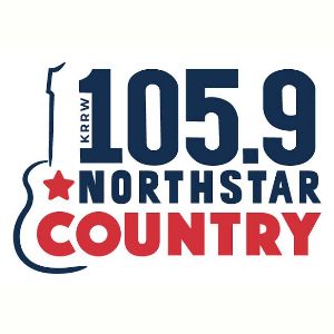 Logotipo de la emisora ​​de radio KRRW North Star Country 105.9 FM