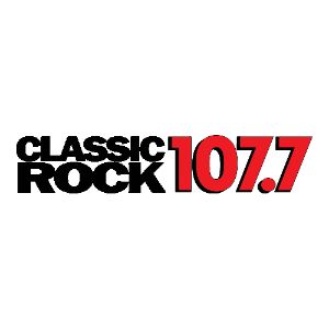 Logotipo de la emisora ​​de radio WSFR Classic Rock 107.7 FM