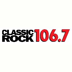 Logotipo de la emisora ​​de radio KRVI Classic Rock 106.7 FM