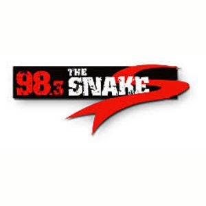 Logo of radio station KSNQ 98.3 The Snake