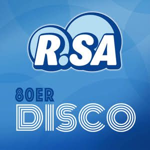 Logotipo de la emisora ​​de radio R.SA - 80er Disco