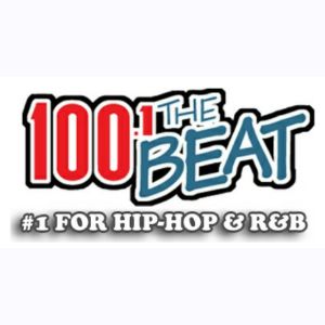 Logotipo de la emisora ​​de radio KRVV 100.1 The Beat