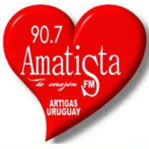 Logotipo de la emisora ​​de radio Amatista FM 90.7