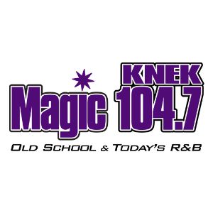 Logotipo de la emisora ​​de radio Magic 104.7 KNEK