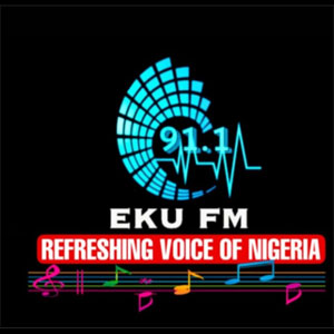 Logotipo de la emisora ​​de radio EKU 91.1 FM