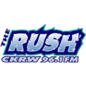 Logo of radio station 96.1 The Rush