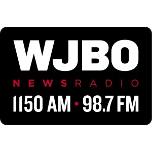 Logotipo de la emisora ​​de radio WJBO Newsradio 1150 AM & 98.7 FM