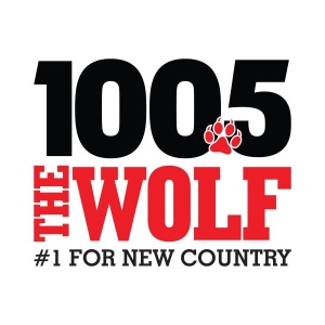 Logotipo de la emisora ​​de radio 100.5 The Wolf