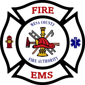Logo of radio station Mesa County and Grand Junction Police, Fire and EMS