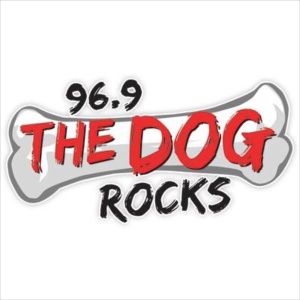 Logotipo de la emisora ​​de radio 96.9 The Dog Rocks