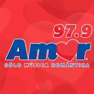 Logo de la station de radio Amor 97.9 FM Querétaro